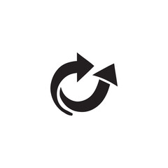 Dooble silhouette arrow  icon, Vector sign illustration on white background. 