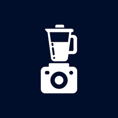 kitchen blender icon, vector illustration silhouette design template, simple and clean on white background. 