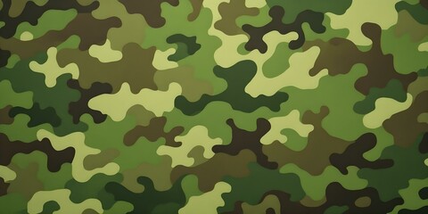 Fototapeta premium Camouflage Pattern - Military Green and Brown Blotchy Design