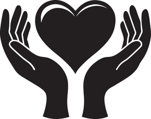 Obraz premium heart in hands vector 