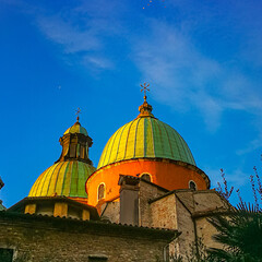 Fototapeta premium View of the domes of the Cathedral of Treviso, Veneto, Italy
