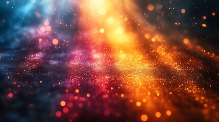 Fototapeta premium Sunlight breaking through dramatic clouds creating a golden sky image