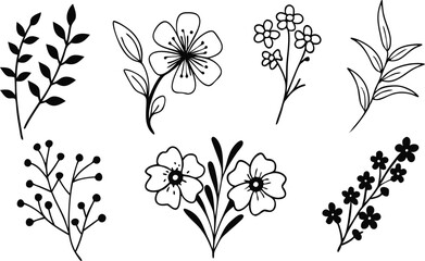Charming Vector Flowers for Wedding Designs
