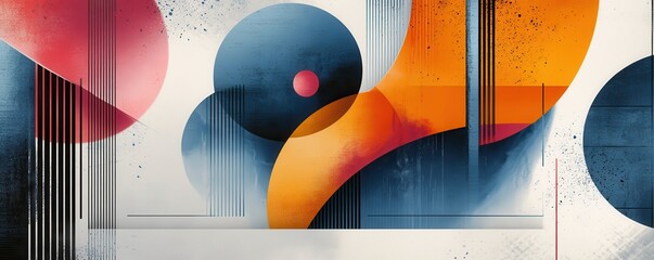Abstract background illustrations of various lines and geometric shape