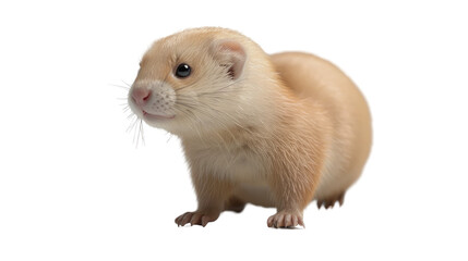 Obraz premium Adorable Cream Ferret Portrait 