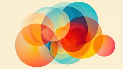 Obraz premium Abstract circles forming a volleyball shape with minimal details.