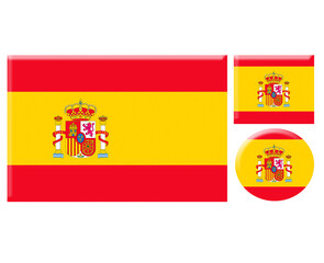 Obraz premium Icons of the national flags