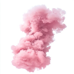 Fototapeta premium pink smoke isolated on white background