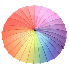 rainbow umbrella isolate on white background 