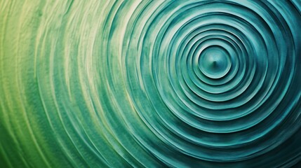 Abstract image of concentric circles in shades of green and blue, suggesting depth and tranquility.