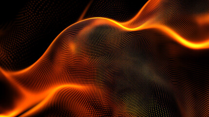 Abstract swirling patterns in warm tones with a blend of orange and black colors creating a dynamic visual effect