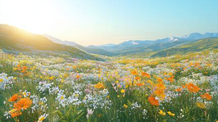 Fototapeta premium field of daisies