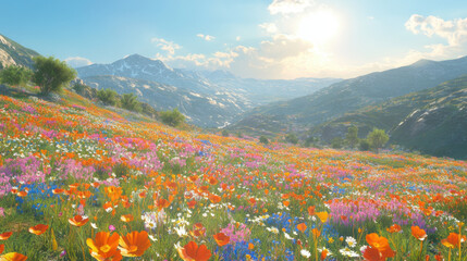 Fototapeta premium field of flowers