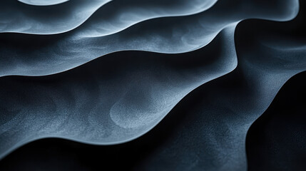 Obraz premium Elegant 3D Curved Lines on Dark Background for Modern Tech Design Inspiration