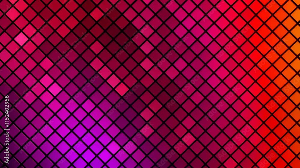 Poster Video with abstract background with modern colorful mosaic design. Colorful gradient mosaic backdrop. Modern geometric texture. Abstract digital technology design. Beautiful pattern.