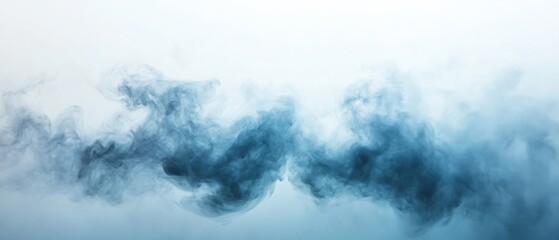 Obraz premium blue smoke effect with white background