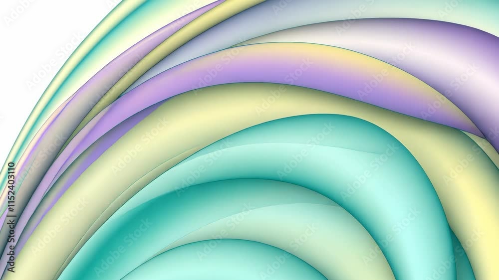 Fototapete Videp with abstract background with dynamic colorful waves. Modern color abstract background with wave curves. Vector template for website.