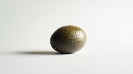 single avocado on white background