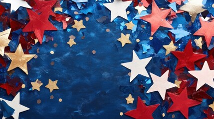 patriotic stars on a blue background