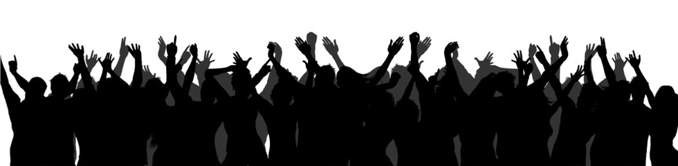 people crowd silhouette, party people silhouette