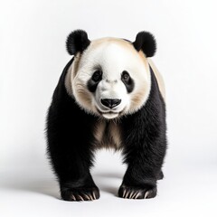 Fototapeta premium close up of a panda bear standing on a white background