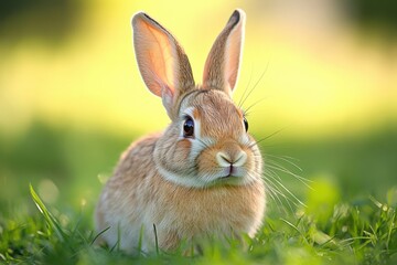Fototapeta premium rabbit on grass