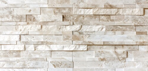 Clean beige marble brick wall background, modern minimalist empty space