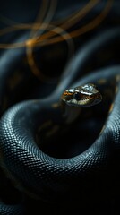 Fototapeta premium Close-Up Nature Photography of a Snake in Vibrant Colors and Natural Habitat
