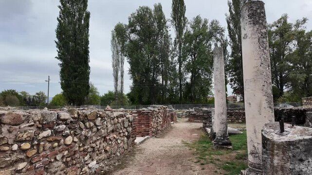 A view of the ancient city of Heraclea in Bitola, Macedonia