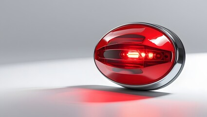 A Bold Red Emergency Light: Illuminating Urgency with High-Contrast Precision
