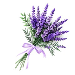 Fototapeta premium Elegant Lavender Bouquet: A Delightful Floral Arrangement