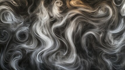 Intricate Gray Smoke Patterns with Dramatic Lighting