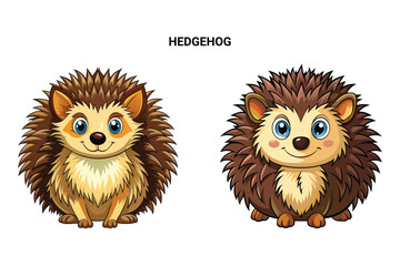 Customizable Hedgehog Isolated Vector Illustration