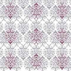 Decorative wallpaper damask pattern