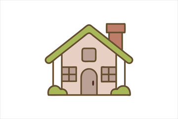 Web home icon set for websites and apps. Simple house symbol. Flat real estate sign. Main page pictogram in filled, thin line, outline and stroke style. Isolated illustration.