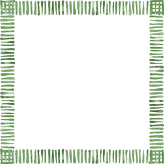 Minimalist green frame with Striped Pattern.