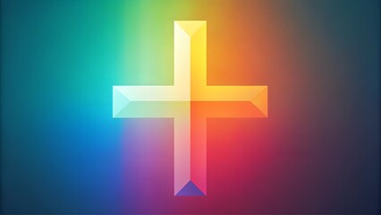 Fototapeta premium golden cross on dark background