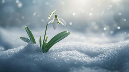 Often pushing through winter snow, the snowdrop (Galanthus nivalis) is one of the first flowers to bloom in spring. 