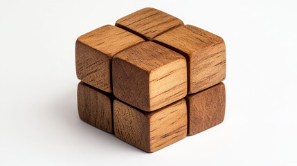 3d wood cube block to play game realistic vector. Isolated wooden education cubic toy design....