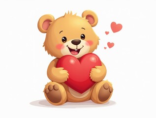 Fototapeta premium teddy bear with heart