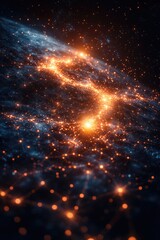 Obraz premium A space image showing a galaxy with stars in the background, suitable for use in astronomy-related projects or as a decorative element