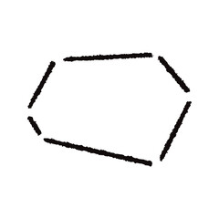 手描きのカクカクの吹き出し