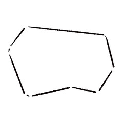 手描きのカクカクの吹き出し