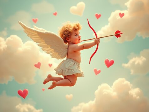 cupid with heart