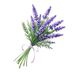 Fototapeta premium Elegant Lavender Bouquet Illustration