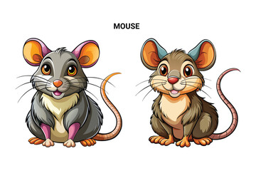 Customizable Mouse Isolated Vector Illustration
