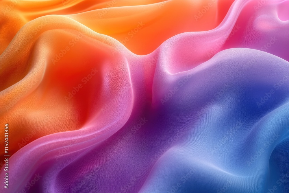 Poster A detailed look at vibrant textile with intricate patterns and colors, suitable for use in design, art, or marketing materials