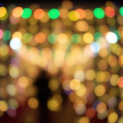 Fototapeta premium bokeh blue of Blurred colorful lights background abstract bokeh light background bright emotional harmonious vignette 