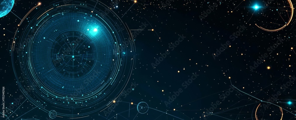 Poster abstract circuit configuration computer technology business scenario