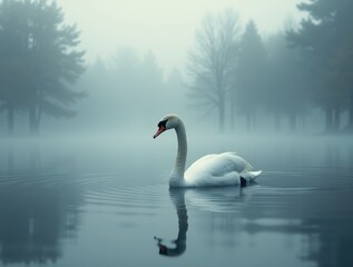 Fototapeta premium swan on the lake